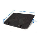 UMKLSW 14 Inch Notebook Cooler 5v Fan External Laptop Cooling Pad Slim Stand High Speed Silent Metal Panel