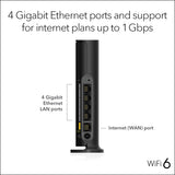 NETGEAR WiFi 6 Router 4-Stream (R6700AX) – Router Only, AX1800 Wireless Speed (Up to 1.8 Gbps), Covers up to 1,500 sq. ft., 20 Devices – Free Expert Help, Dual-Band