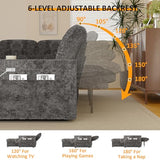 Modular Sectional Sleeper Sofa with Pull Out Bed, 108 Inch U Shaped 7 Seat Couches for Living Room