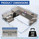 L-Shape Modern Executive Desk, L-Shape Office Executive Desk