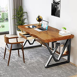 Solid Wood Computer Desk and Chair Set for Home Office Writing and Reading