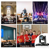 Tenveo HDMI/USB3.0/LAN(PoE) PTZ Camera AI Humanoid & Face Auto-Tracking