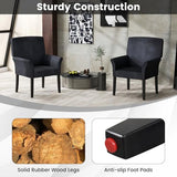 Giantex Office Waiting Room Chairs, Fabric Executive Guest Chair, Upholstered Reception Chair with Padded Arms, Backrest