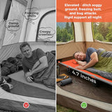 KingCamp Ultralight Camping Cot, Portable Folding Tent Camping Cot, 265 Lbs Heavy Duty Sleeping Cot with Pillow for Adults Outdoor Backpacking Travel Hiking, Orange