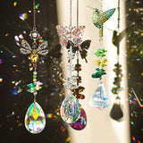 H&D HYALINE & DORA 3Pcs Crystal Suncatcher for Windows Hanging Prism Rhinestones Sun Catcher with Chain and Hook Rainbow Maker for Ceiling Garden Home Indoor Decor