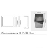 This Integrated Kitchen Trash Can Built-in Garbage Disposal Pull-Out Waste Bin with Swivel Lid Stainless Steel Under-Counter Design Compact Size Grey Color.