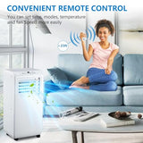10000 BTU Portable Air Conditioners, 3 in 1 Cools 600 Sq.Ft, Quiet AC with Fan & Dehumidifier, LED Display, Remote & 24H Timer, for Bedroom/Dorms/Apartments, Window Kit Included