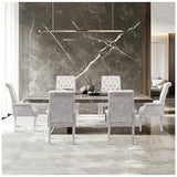 AODCHR Upholstered Velvet Accent Dining Chair, Elegant Tufted Dining Room