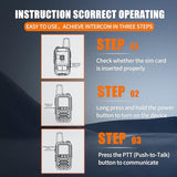 Global Lifetime Free Rapid Walkie Talkies Unlimited Range 4G LTE PoC(Push-to-Talk Over Cellular)