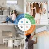 21 Seer2 Split Air Conditioner, 12,000 Btus Mini Split Ac/Heating System, Inverter Ductless Air Conditioner w/Alexa, Heat Pump & Installation Kit, Wall Mounted Ac Unit Cools Room Up to 750 Sq.Ft, 115V
