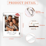 CHENGXINXINXI Custom Acrylic car Sun Visor Photo Holder with Personalized Text and Photos. A Stylish car Interior Accessory and Thoughtful Gift Option.