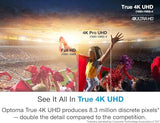 Optoma UHZ50e True 4K UHD Projector with Enhanced Gaming Mode 4ms Input Lag - HDR and HLG Input