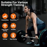 JOBGAIN Weight Lifting Wrist Strap, Double Layer Leather Wrist Strap for Men & Women, 1 Pair, Black