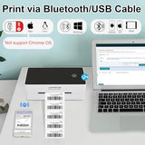 Shipping Label Printer, Thermal 4x6 Label Printer, 300 DPI, Bluetooth & USB, Compatible with iOS, Android