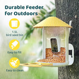 NETVUE by Birdfy AI Smart Bird Feeder with Camera, AI Auto Capture Each Bird Visit & Identify 6000+ Species, Cloud Store & Live Birdwatching, Ideal Gift (Yellow)