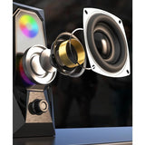 NJJOWRQ Luminous RGB Desktop Computer Audio Mini Laptop Speaker Multimedia Speakers