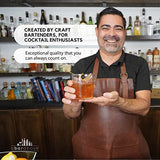 A Bar Above Bitters Bottle, Classic Design, Small Glass Bottles, to Add Bitters for Cocktails, with Stainless Steel Pour Spout, and Synthetic Cork, Ideal Bartender Gifts, Home Bar Accessories, 1.7 oz
