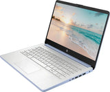 HP 14" LED Business &Student Laptop with 1-Year Office 365, 4GB RAM 640GB Storage (128GB UFS + 512GB SD Card), Intel Quad-Core N150 Processor, Windows 11 S, PLUSERA Earphones, Sky Blue