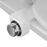 DIHAF Toilet Bidet with Dual Nozzle Spray,No Electric Bidet Attachment for Toilet with Adjustable Water Pressure,Easy Install Toilet Seat Bidet with Feminine Wash and Rear Wash,Suit for Tight Space
