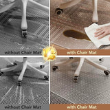Office Chair Mat for Low Pile Carpet with Lip, 46" x 72" Clear Plastic Floor Protector