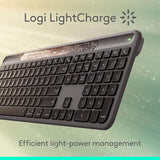 Logitech Signature Slim Solar+ Wireless Bluetooth Keyboard K980 for Mac, Solar and Artificial Light Powered