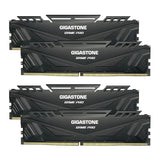 【DDR4 RAM】 GIGASTONE Game PRO 64GB Kit (4x16GB) DDR4 3200MHz PC4-25600 CL 16-18-18-40 Intel XMP 2.0 AMD Ryzen 1.35V UDIMM 288 Pin Unbuffered Non ECC High Performance Gaming Desktop Memory - Black