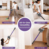 Suirviz Cordless Vacuum Cleaner, 40KPA/500W/35Mins, Powerful Suction with Green LED Dust Detection, Stick Vacuum Self-Standing, Lightweight Handheld Vacuum for Pet Hair, Carpet & Hard Floor