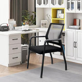 Desk Chair No Wheels, Arm Chair with Ergonomic Lumbar Support and Thickened Seats Cushion