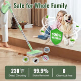 FEPPO Steam Mop & Detachable Handheld Steam Cleaner for Home and Floor Cleaning, 15s Heat-Up, 230°F Floor Steamer for Deep Cleaning with Multi-purpose Attachments Hardwood Floors, Tile,Grout,Furniture