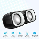 BXNSDFS Multimedia Speaker Mini Stereo Surround Sound Tri-Band Equalization Suitable for Laptop Desktop TV