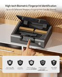BILLCONCH Gun Safe,Biometric Gun Safe for Pistols, 3 Ways Fingerprint Digital PIN Key Unlock, Smart safe box with Sound,for Cloakroom living room Bedroom Nightstand