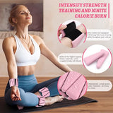 Ankle Weights Set of 2 (1 lb Each) Adjustable Wrist Weights for Women Men Wearable Arm Leg Weight for Pilates, Running, Walking, Workout, Yoga, Pink
