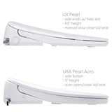 ALPHA BIDET UXA Pearl Auto Bidet Toilet Seat in Elongated White | Endless Warm Water | Automatic Lid and Seat | Arced Stainless Steel Nozzle | LED Nightlight | Dryer | Deodorizer | 3 Year Warranty