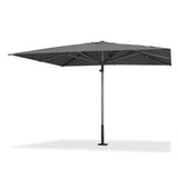 PURPLE LEAF Market Umbrella 11' x 11' Hotel Resort Semi Auto Lift, Grey