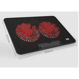 KMWHPJN Laptop Cooling Pad, LED Fan, Two-Way Fan, LCD Display Controller, Power Supply, Up to 17, Non-Slip Mat, Black Grid