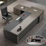 Domesto L-Shape Modern Executive Desk, L-Shape Office Executive Desk