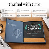 Athlete Mindset & Motivation Cards – 52 Winning Habits for Confidence, Grit & Mental Toughness – For Athletes, Coaches & Parents – Includes Wooden Display Stand – Gift for Athletes & Coaches