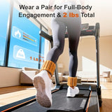SE7EN Magnetic Ankle Weights for Women & Men | Set of 2 Weights (1 lb Each) | Adjustable Size Silicone Wirst & Leg Weights for Pilates, Yoga