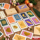 KESLOT Note cards with envelopes 30 Pack All Occasion Assorted Greeting Cards, 10 Gold Foil Designs with Stickers and Envelopes 4" x 6" For Thank You, Birthday greeting card and Messages