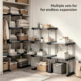 BLULEE Expandable Under Sink Organizer, 2-Tier Adjustable Storage Shelf