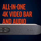 Poly Studio X30 4K Video & Audio Bar - All-in-One Conference System for Small Meeting Rooms | Works with Microsoft Teams, Zoom & More (Renewed)