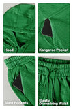 GINGTTO Mens Hoodie Jogging Suits 2 Piece Set Green Warm Winter Tracksuit for Men M