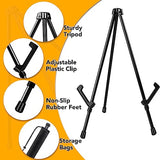 Tabletop Easels, Black Steel Table Top Easels for Display, Adjustable Portable Table Top Easel for Paintings