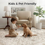 WITSHOCK 12x18 Area Rugs for Living Room Washable Vintage Rug Beige/Brown