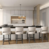 VKNOW Bar Stools Set of 4, 26" Upholstered Counter Height Bar Stools