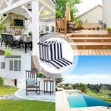 Blytieor Outdoor Patio Chair Cushions Set of 4, Water Resistant Square Seat Cushions with Ties