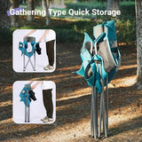 Camping Folding Chair Outdoor Lawn Portable Lightweight Camp Folding Chairs for Adult Outside with Cup Holder, Cooler Pouch & Side Pocket for Camping, Beach, Fishing, Sports or Tailgating Events, Blue