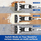SUNSMAI 4-in-1 Steam Vacuum Mop - High-Performance Wet Dry Floor Cleaner for Hardwood Floors Carpets, 212°F Steam for Tough Stains, Self-Cleaning LED Display