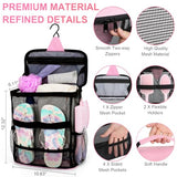 Mesh Shower Caddy,Portable Hanging Travel Toiletry Bag Dorm Room Essentials for College Students Girls,Large Makeup Organizer for Full-Sized Toiletries,Travel Essentials for Women Girls Camping Beach