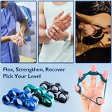 FitBeast Hand Grip Strengthener, Finger Exerciser, Forearm Strengthener Kit - 9 Pack, Targeted Hand & Forearm Strength, Relief & Recovery Kit (Deep Blue) FitBeast